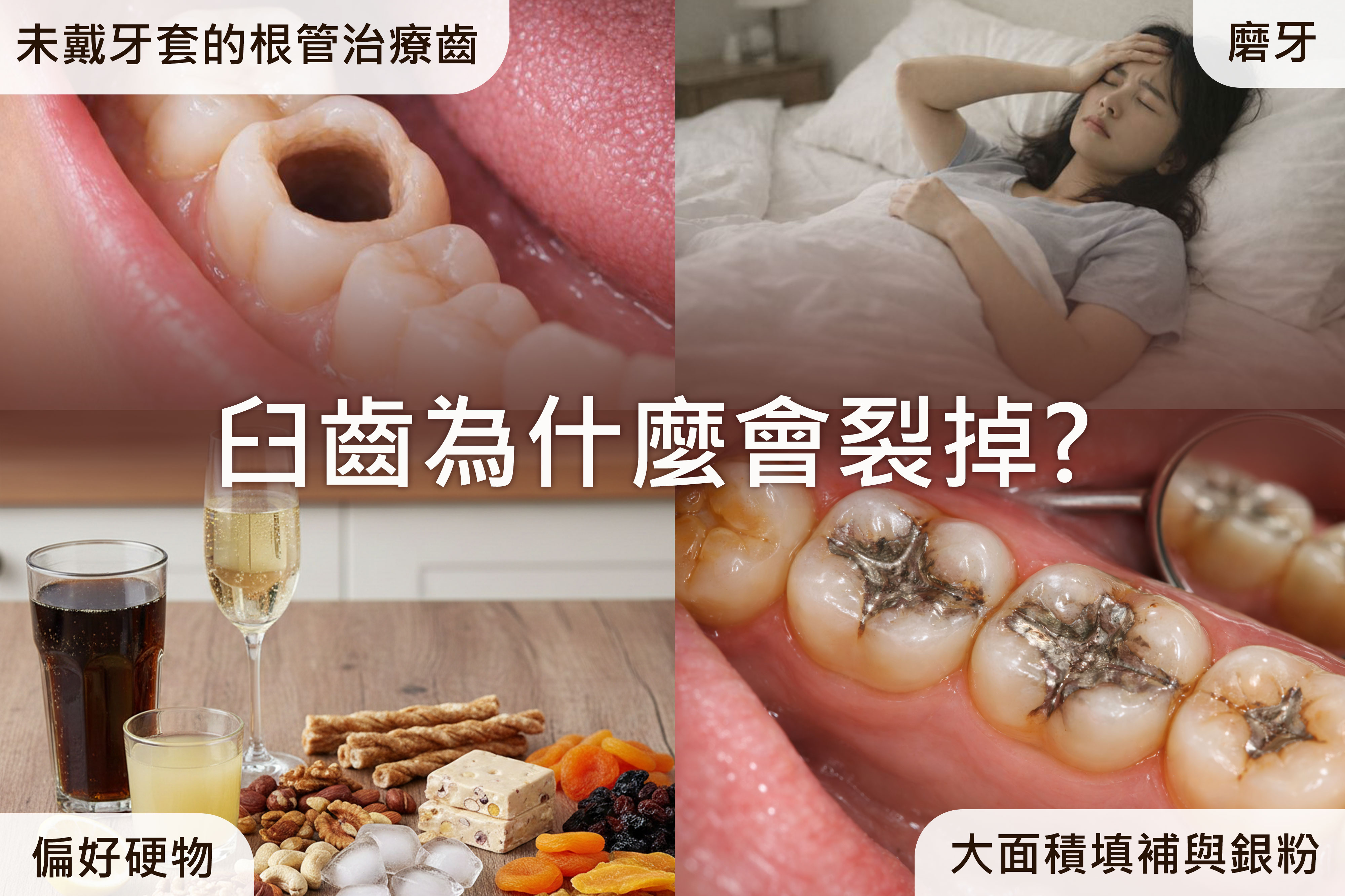 牙齒內部裂縫構造圖
